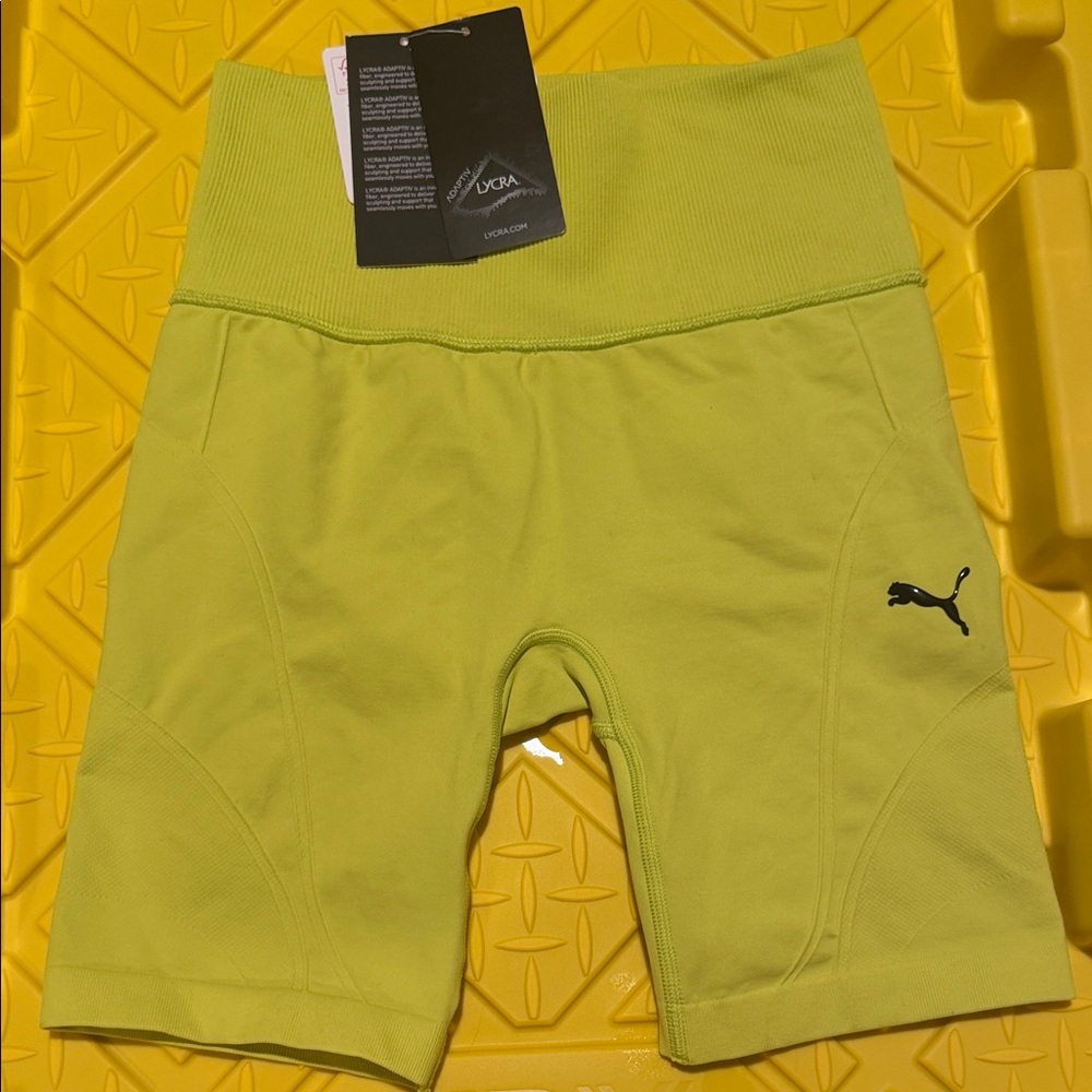 Puma Neon Green Athletic Shorts